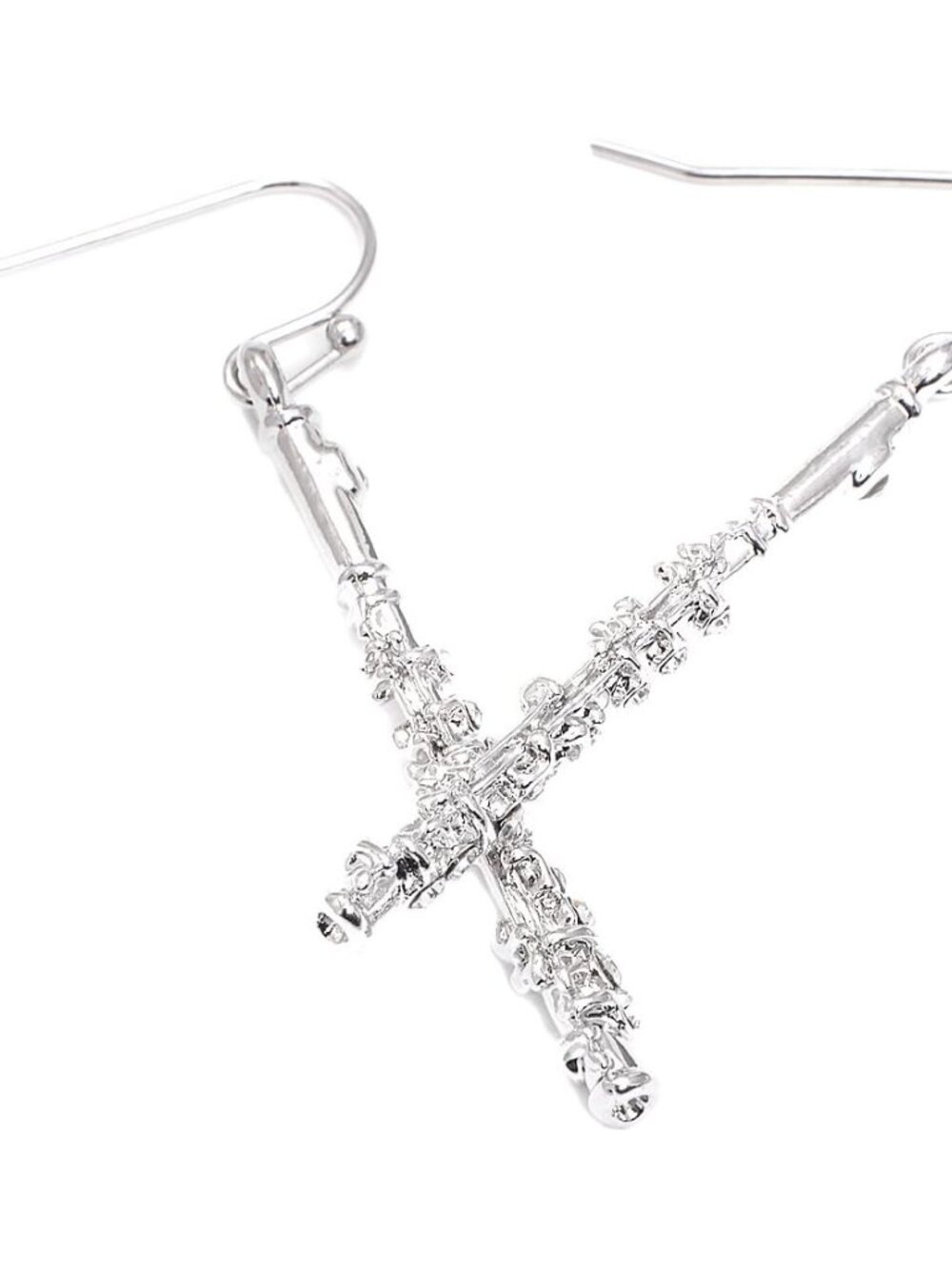 Flute Earrings – Silver Plated Music Jewelry for Women - Picture 5 of 8